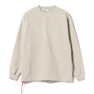 เสื้อยืดคอกลมแขนยาวผ้าฝ้ายแท้หลวมสไตล์ญี่ปุ่นย้อนยุค BEAMS JAPAN 24SS เสื้อเชิ้ตคู่รักสีพื้นสำหรับทุ