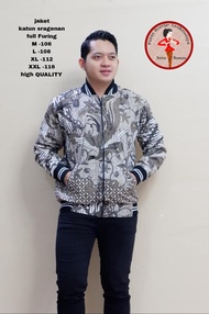 Jaket Batik Pria Bolak Balik  Bomber Batik Sragen