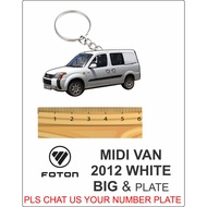 foton van 2012 white 2d keychain llavero foton van 2012 blanco 2d