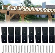 10" x 3" Z-Shape Brackets,Heavy Duty Steel Brackets for Wood Post to Beam Support,Double Angle Chann