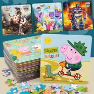 toys for kids craft Baby Boys Girls Educational Toys Piggy Paige Paper Frame Paper Children Puzzle 3