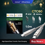 Airbot CTC60 | Fast Charging Cable 60W Type-C To Type-C Wire Data PD Cable Ultra Fast Charging For A