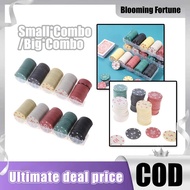 Multifunctional Casino-Style Chips Set, Size value combination with box, Mahjong & Poker Gaming Coin