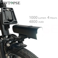 TWTOPSE Bike Light Bracket With 1000 Lumen Light For Brompton 3SIXTY PIKES Folding Bicycle Fit Front Hole Dahon Tern Crius FNHON