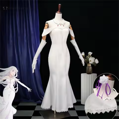 Re:Life in A Different World From Zero Emilia Cosplay Costume Halloween Christmas Costume