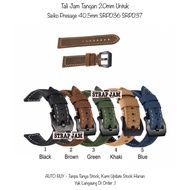 Crazy Horse 20mm Leather Strap Seiko Presage 40.5mm SRPD36 SRPD37 - Thick Leather Watch Strap