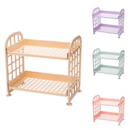 H0【UII MALL】<br>Storage Shelves,Plastic Small Storage Shelves - 2 Tier Shelf Shelving,Kitchen Shelf 