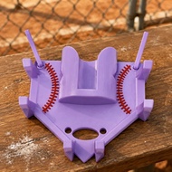 Baseball Dugout Organizer Base Plate Shape Softball Dugout Organizer Fence Mount Gear Holder Side Ho