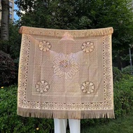 Taplak Meja Makan Ukuran 80x80cm 100x100cm Bahan Kain Taplak Meja Makan