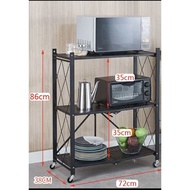 INTER HOME ชั้นวางของอเนกประสงค์ ZH-2สารพัดประโยชน์ ประหยัดพื้นที่พับเก็บได้ ไม่ต้องประกอบ แบบ3 ชั้น