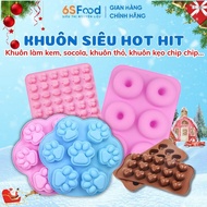 Cat, Pig, Rabbit Paw Silicone Mold, Chip Candy Mold, Chocolate, Ice Cream, Jelly,...- 6SFOOD House