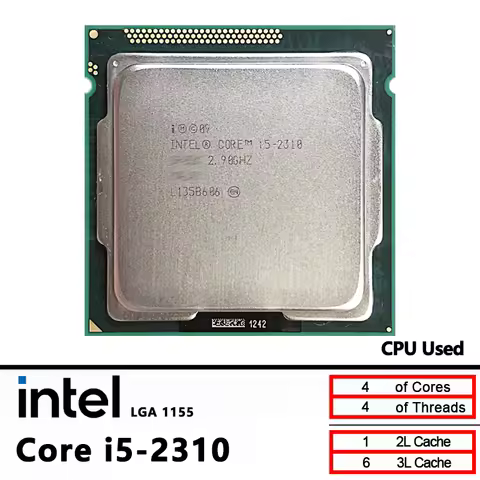 Intel Core I5-2310 I5 2310 Used 2.9GHz 6M Cache LGA 1155 95W Quad-Core Processor