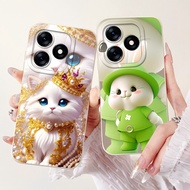 Soft Casing For Realme C51 C51S C53 Narzo N53 Full Protection Cover Creative Rabbit Cat Phone Cover 
