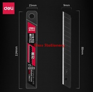 Deli isi cutter kecil hitam isi ulang cuter hitam black cutter blade