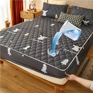 Waterproof Quilted Mattress Cover Urine-proof Breathable Fitted Bedsheet Cartoon Kid Bed Protector Cover Casar Queen King Size