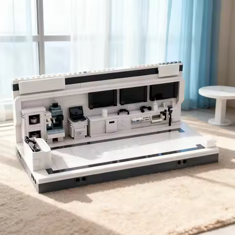 385pcs MOC APX GP F1 Pit House Show Base City Construction Model Building Blocks Creative Gift DIY D