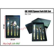 [Ready Stock] 1set Wedding Door Gift Fork &amp; Spoon | Wedding Doorgift | Kahwin dootgift Garpu &amp; Sudu | GB 1409