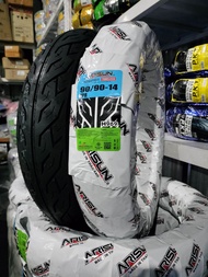🇹🇭 ยางนอก 90/90-14 Tubeless ลายไฟ (H969) ยี่ห้อArisun ยางไทยคุณภาพดี💯%