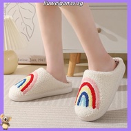 Rainbow Warm Fluffy Slippers Soft Cozy House Slippers Bedroom Slippers for Women