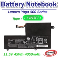 แบตเตอรี่ โน๊ตบุค Battery Notebook Lenovo Yoga 500 L14M3P21ของแท้ 100% ส่งฟรี !!!