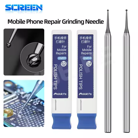 Rabbitfix Grinding Needle 0.3mm/0.4mm Ultra-fine High Hardness Ball Needle 2.35mm Engraving Mobile P