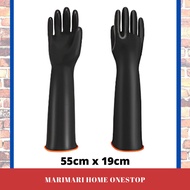 Heavy Duty Rubber Gloves Chemical Muriatic Acid Resistant Natural Anti-skid Latex Gloves Protective 