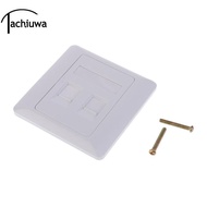 [Tachiuwa] New 86x86mm 2 Port Faceplate Wallplate Face plate Socket Wall Mount For Network RJ11 Jack