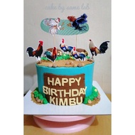 □▣SABONG THEME CAKE TOPPER SET