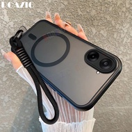 Luxury Magnetic Casing For OnePlus Nord CE 5 Ace 5 Racing Frosted Semi Clear With Wristband Lanyard 