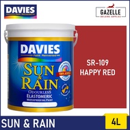 Davies Sun & Rain Acrylic Elastomeric Paint - Reds & Pinks 4L