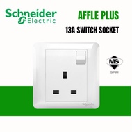 Schneider Affle Plus 13A 1G Switch Socket Outlet (WHITE)