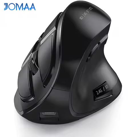 Dual Mode Silent Vertical Mouse Bluetooth/Wireless Optical Ergonomic Mouse Adjustable Sensitivity an