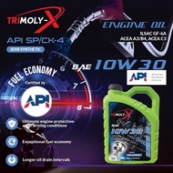 TRIMOLY-X TRIMOLYX 10W30 SEMI SYNTHETIC ENGINE OIL SP/CF 4L Car Lubricant Minyak Hitam Minyak Enjin 