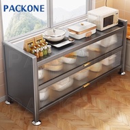 PACKONE Rak Kabinet Dapur Metal Kitchen Cabinet Transparent Organizer