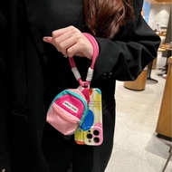 handphone chain phone chain Hand Strap Phone Case Crossbody Long Strap Universal Dopamine Mini Schoo