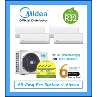[SUPPLY ONLY] Midea AE Pro System 4 Aircon, 4x MSEID-09(S) &amp; 1x MAE-4M28D [NO WiFi Control]