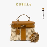 CISTELLA - Bag Wanita Emily Rattan Bag Genuine Leather Rattan Bag Handbag Wanita Sling Bag Rattan Ba