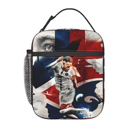 Neymar Kids Lunch box Insulated Bag Portable Lunch Tote School Grid Lunch Box for Boys Girls