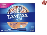 Tampax Super Plus 吸水珍珠棉條，帶塑料導入管 ，50 支 (新舊包裝隨機發貨)