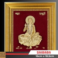 SAIBABA - 24K Gold Foil 3D Small frame ( 16cm x 18.5 cm)