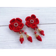 Red Colour Set Hair Clips