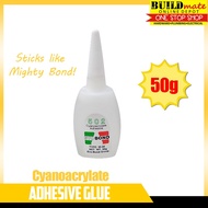 ♞BUILDMATE Evo Bond Cyanoacrylate Adhesive Glue 50g Super Glue Adhesive Cyno Tarpaulin Acrylic Glue