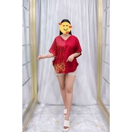 BLOUSE BORNEO KELAWAR 2TONE