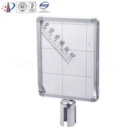 Isolation Tape A3A4Aluminum Frame Sign Aluminum Alloy Warning Sign 1.0m Line Guide Sign Retractable 