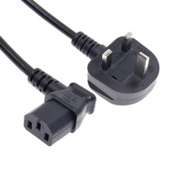 UK Power cord 1.8M IEC C13 to British 3 pins plug Extension Power Cable 90 degrees Angle C13 Power L