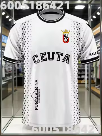 Football Jersey AD Ceuta 25-26 3D Printed Adult Kids Athleisure T-Shirt Family Summer Quick-dry Soft