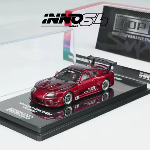 INNO 1:64 SUPRA A80 TOP SECRET Red alloy car model