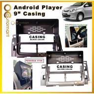 PERODUA VIVA 9 INCH ANDROID AUDIO CASING (Black & Silver) android player android car player android 