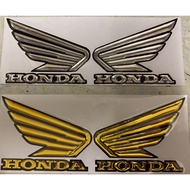 Sticker Boon Siew Honda Logo Sayap jenis timbul Chrome Gold Honda Ex5 Honda C70 Honda Bulat Honda jbo cdi