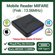 Mobile Reader MIFARE Classic Card 1K 13.56MHz 14443A USB Type-C Port Windows Android Linux Mac